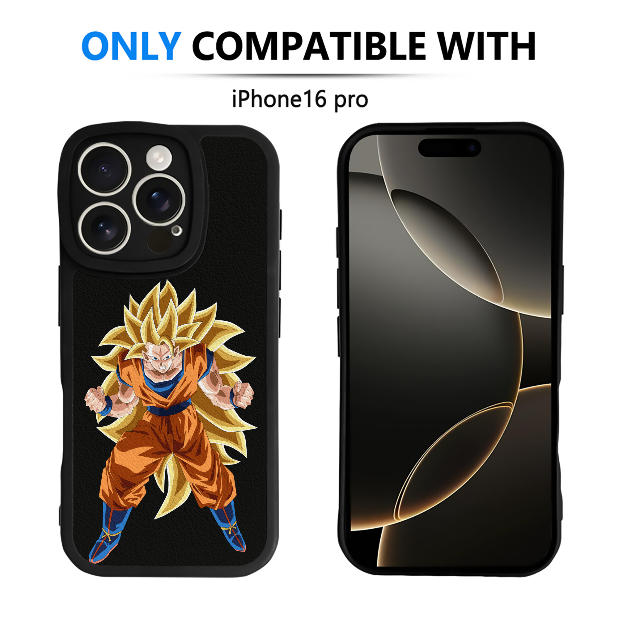 （画像用） ドラゴンボール 孫悟空（そん ごくう）Son Goku カカロット DRAGON BALL Kakarotto 【iPhone 16シリーズ対応】シリコンスマホケース（レザー調） 材質：シリコン